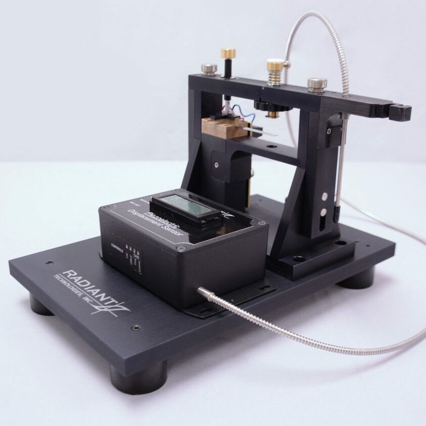 Image of a Radiant Technologies Thin Film Piezoelectric Test Bundle (e31) setup